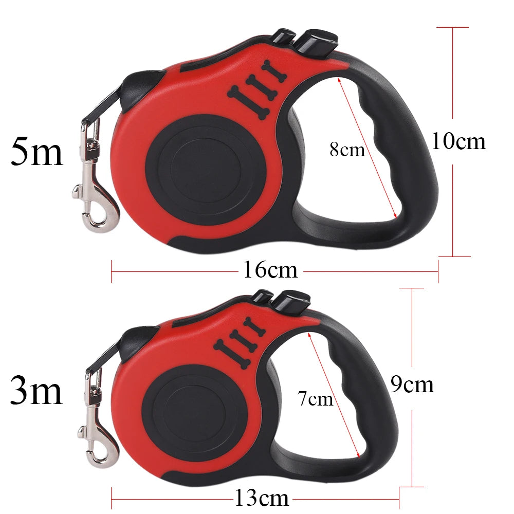 Retractable Dog Leash – 3M/5M Automatic Nylon Lead for Dogs & Cats