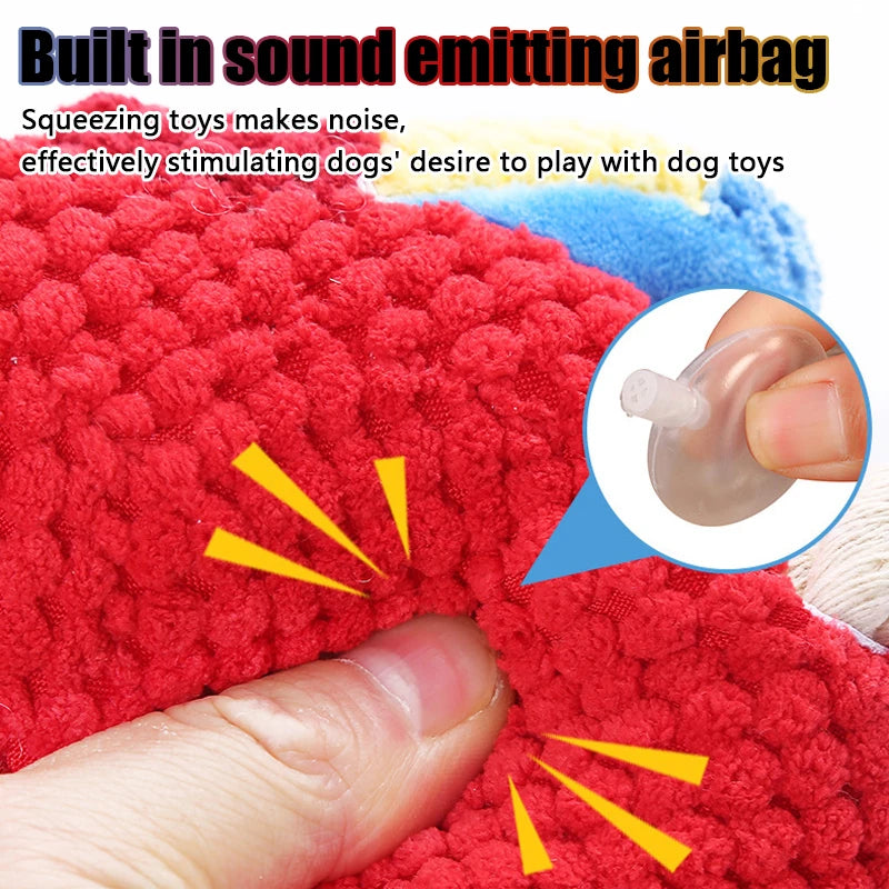 # Product Title

**Parrot Squeaky Dog Toy – Fun Plush Toy for Small & Medium Dogs**