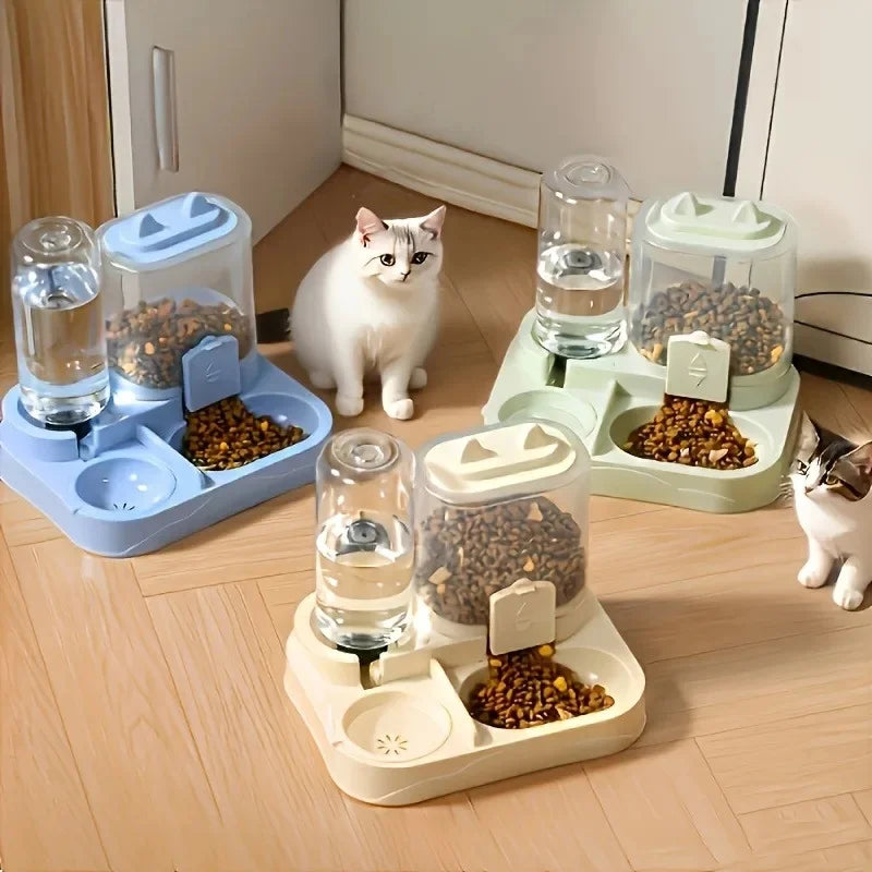 2-in-1 Automatic Pet Feeder & Water Dispenser – Large Capacity