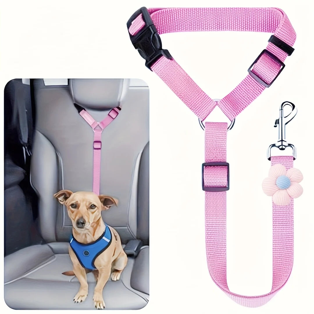 Adjustable Dog Car Seat Belt – Secure & Comfortable Safety Leash