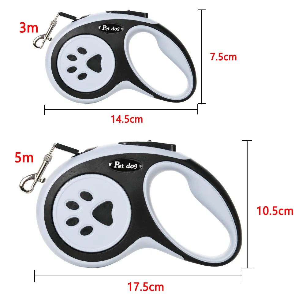 Retractable Dog Leash – 3M/5M Nylon Extendable Lead for Dogs & Cats