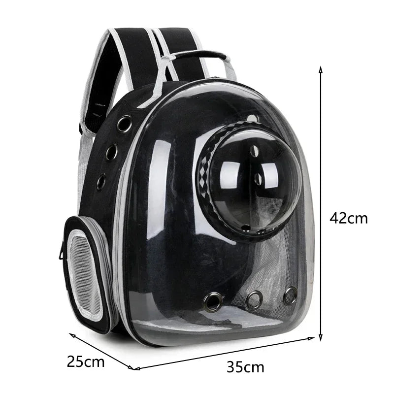 Transparent Pet Carrier Backpack – Breathable Portable Travel Bag