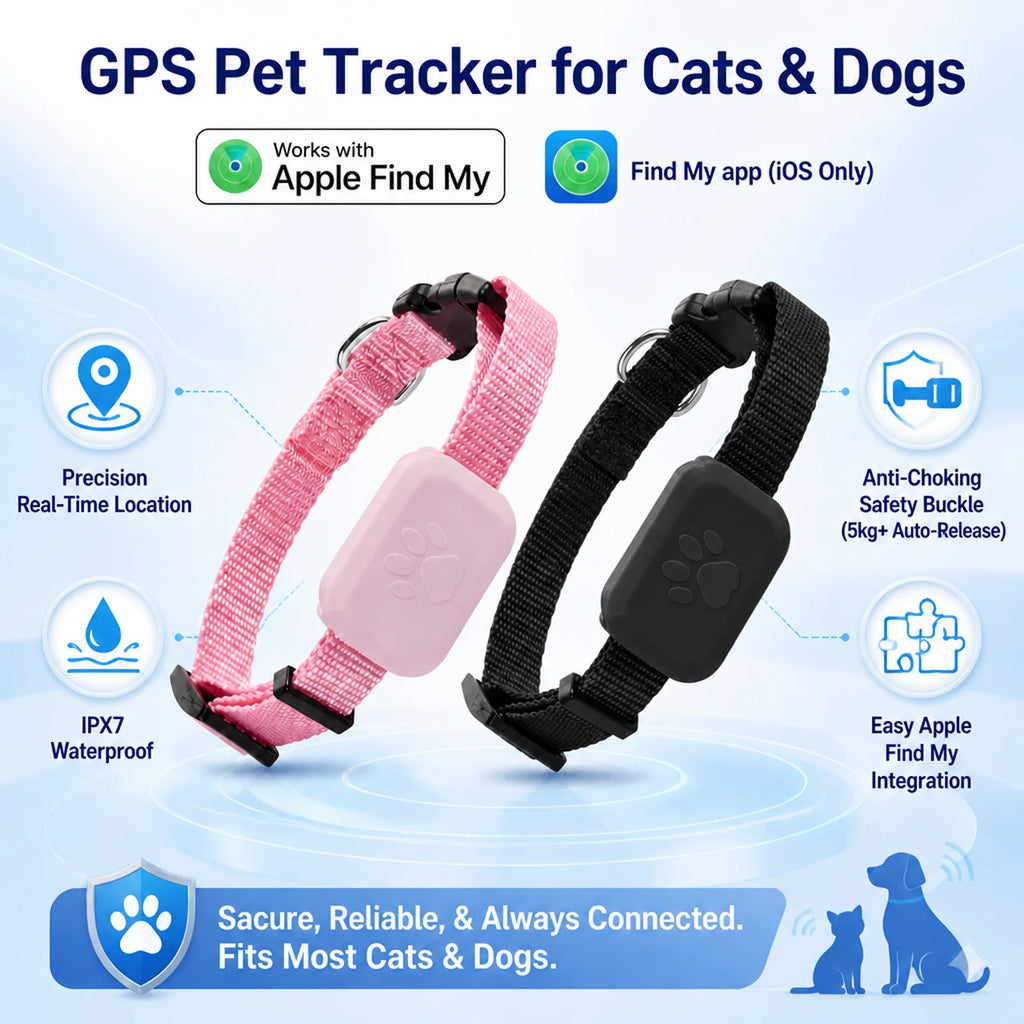 Waterproof Pet GPS Tracker – Anti-Lost Locator for Dogs & Cats