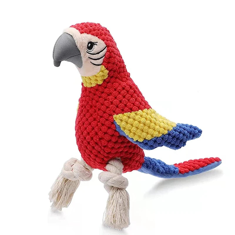# Product Title

**Parrot Squeaky Dog Toy – Fun Plush Toy for Small & Medium Dogs**